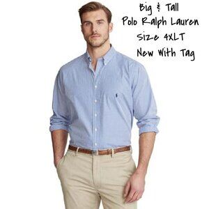 Polo Ralph Lauren Men's Big & Tall Classic-Fit Poplin Shirt 4XLT - New with Tag